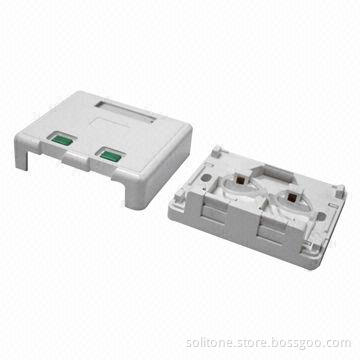 2-port Surface Mount Box, Available in Cat5e/6 Keystone Jack
